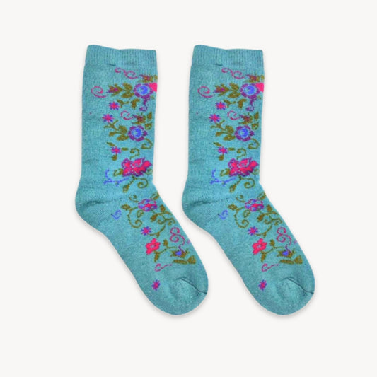 Wild Rose Alpaca Socks