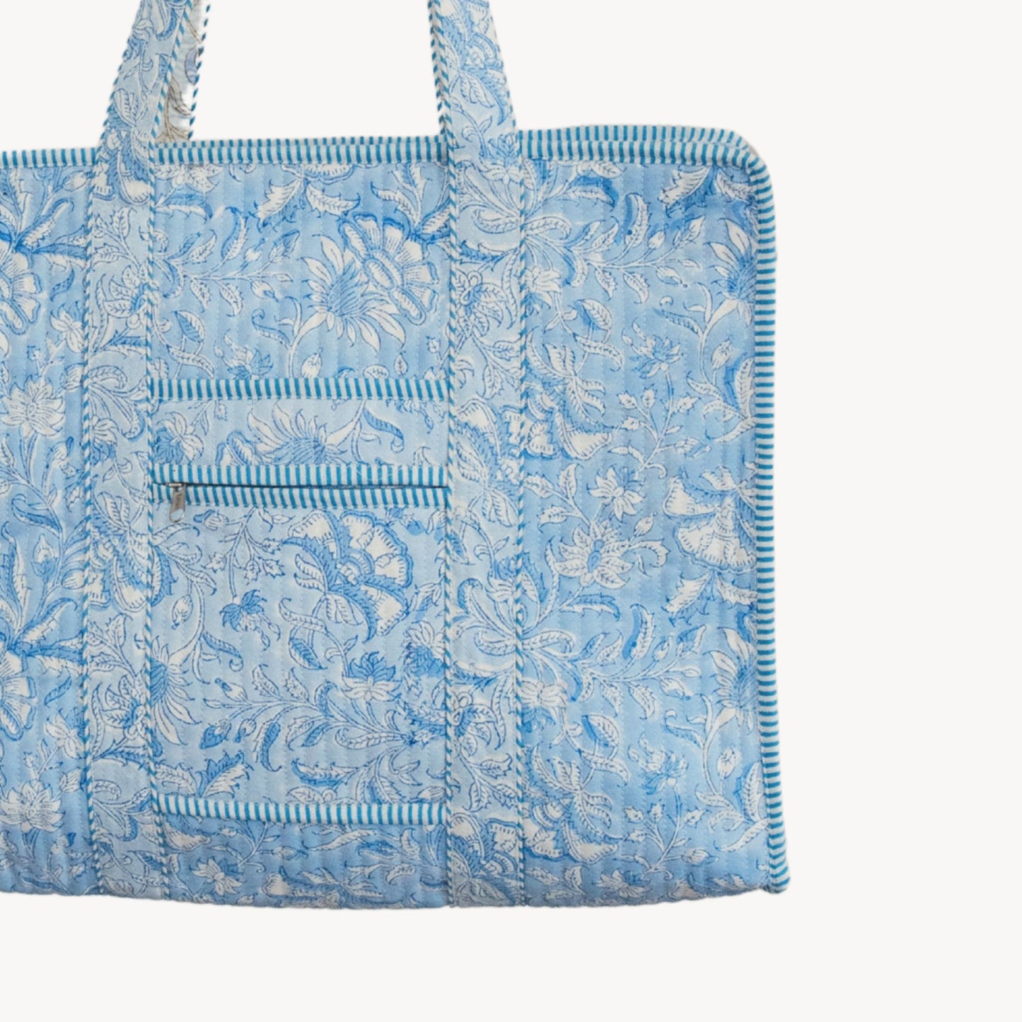 Blue Sky Block Print Tote