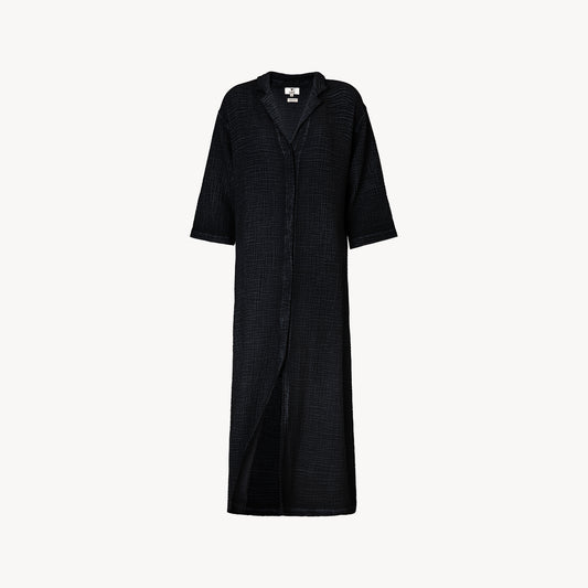 POKOLOKO Crinkle Shirt Dress #color_crinkle-black