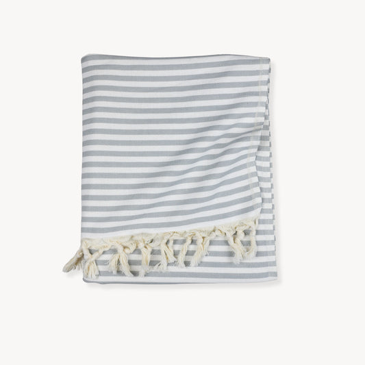 POKOLOKO Striped Picnic Blanket #color_grey
