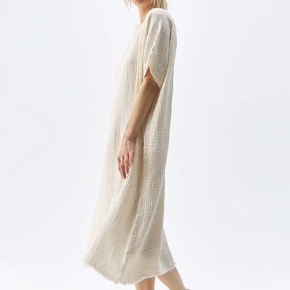 Robe ballon froissée