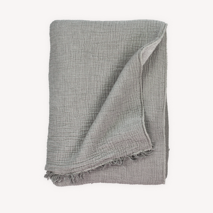 POKOLOKO Crinkle Fleece-Lined Throw #color_crinkle-charcoal-grey