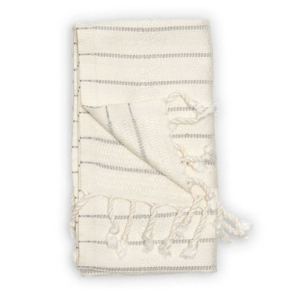 Serviette à main en bambou rayée