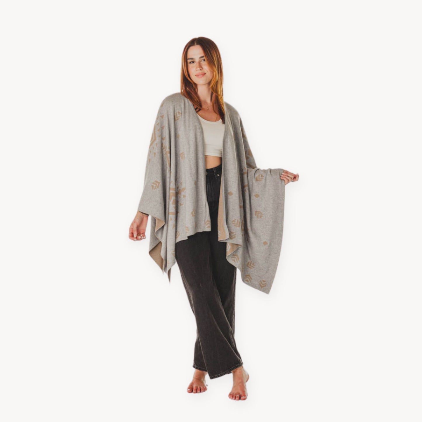 POKOLOKO Hayden Ruana #color_grey-beige