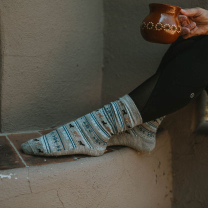 POKOLOKO Print Socks #color_grey-print