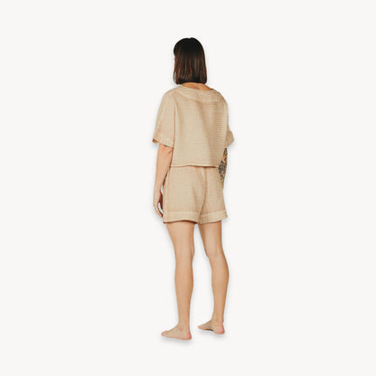 POKOLOKO Crinkle Crop Top #color_crinkle-beige