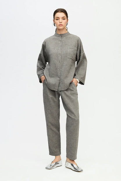 City Collection Grandad Collar Shirt