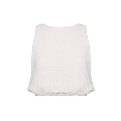 Crinkle Keyhole Tank Top