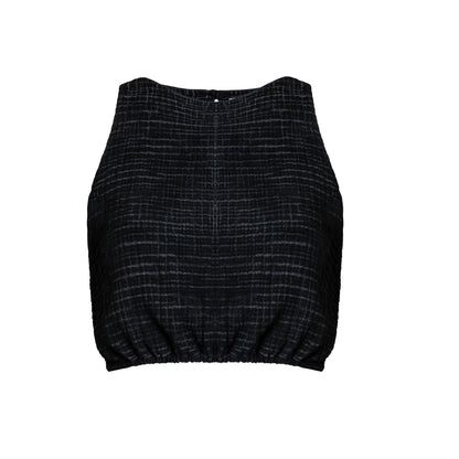 Crinkle Keyhole Tank Top