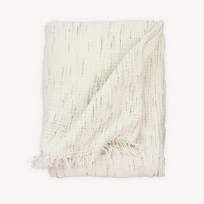 Couverture doublée en polaire froissée esquissée