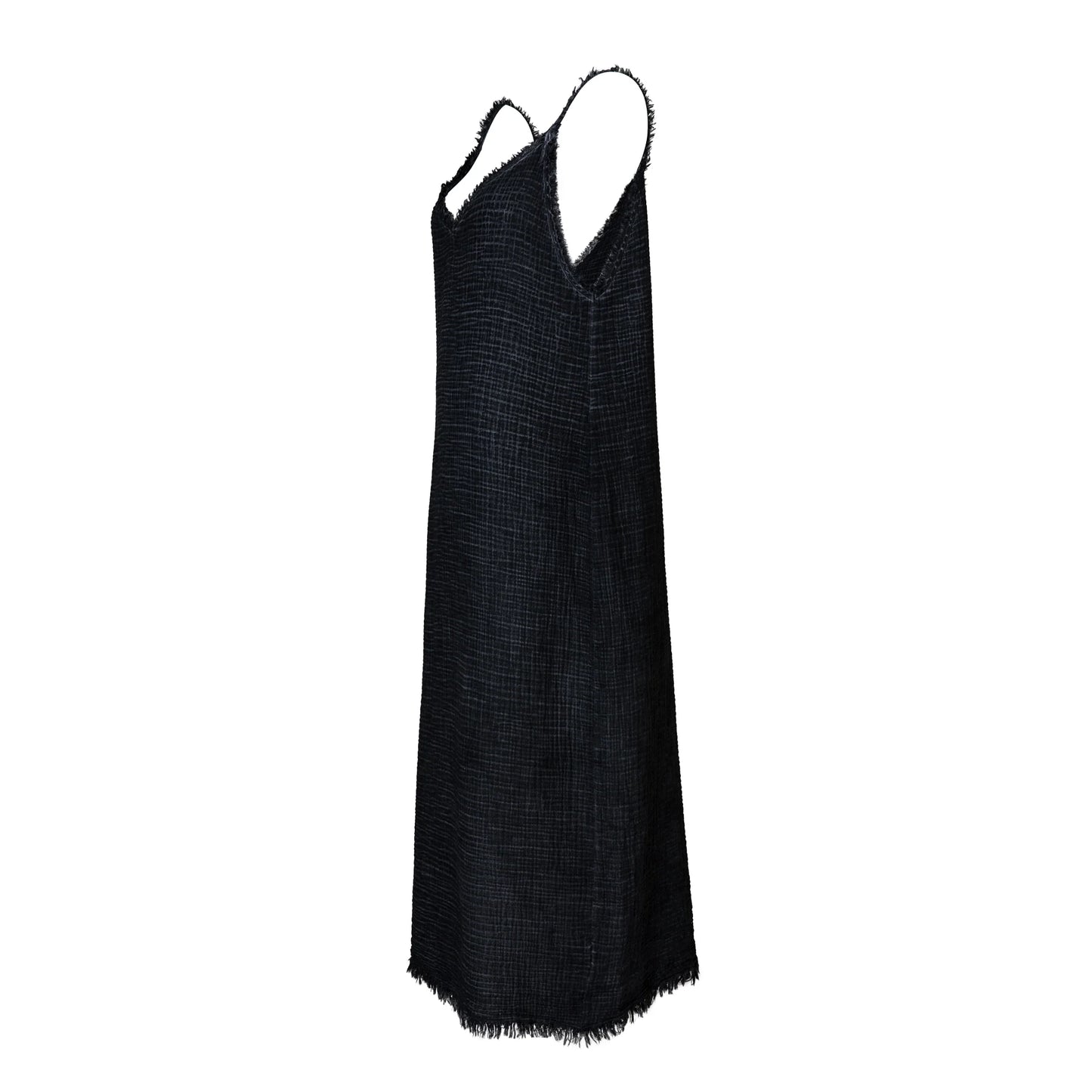 Robe à bretelles froissée