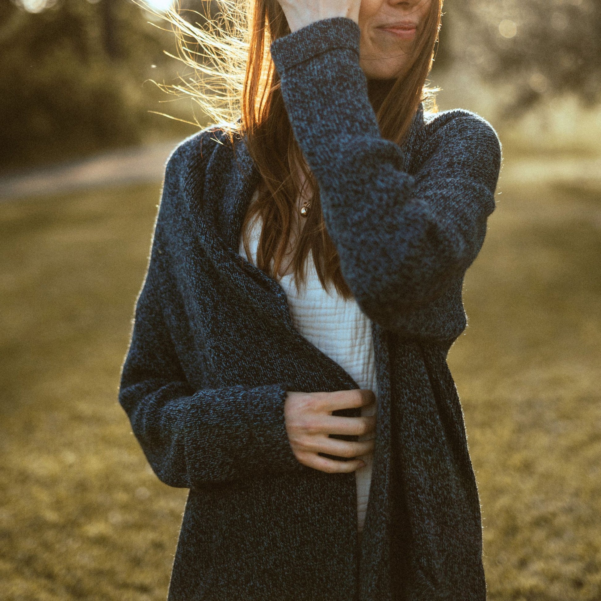POKOLOKO Mia Sweater #color_heathered-navy