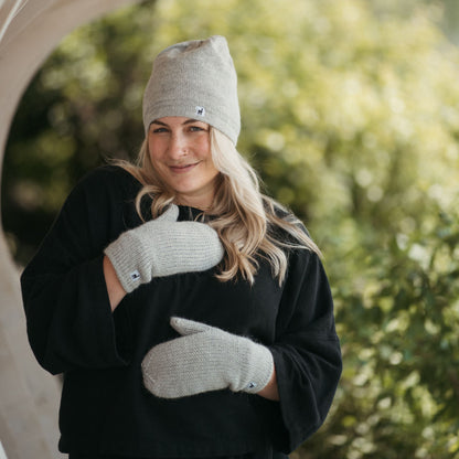 POKOLOKO Alpaca Fleece Lined Hat #color_fleece-lined-clear-grey