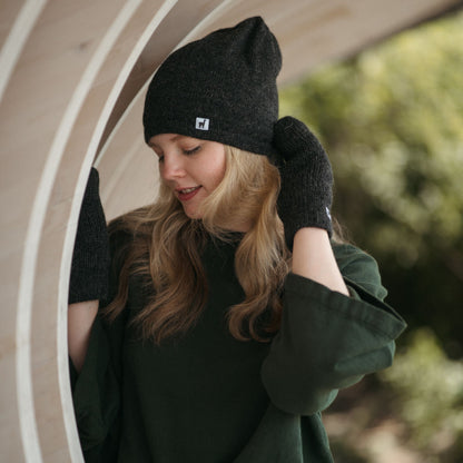 POKOLOKO Alpaca Fleece Lined Hat #color_fleece-lined-charcoal