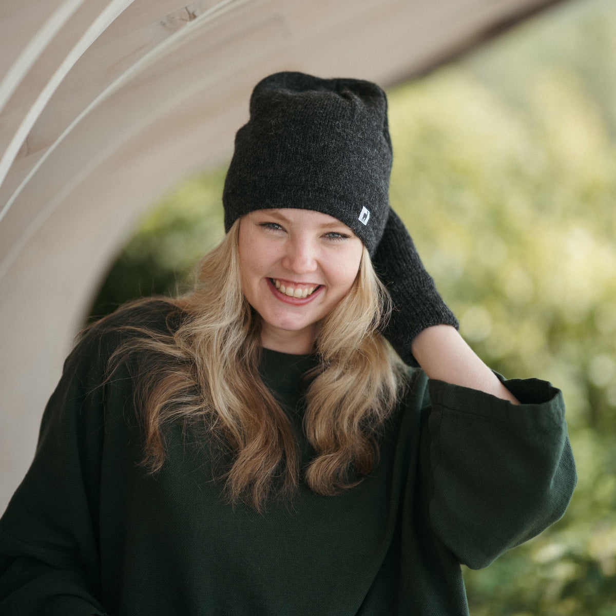 POKOLOKO Alpaca Fleece Lined Hat #color_fleece-lined-charcoal