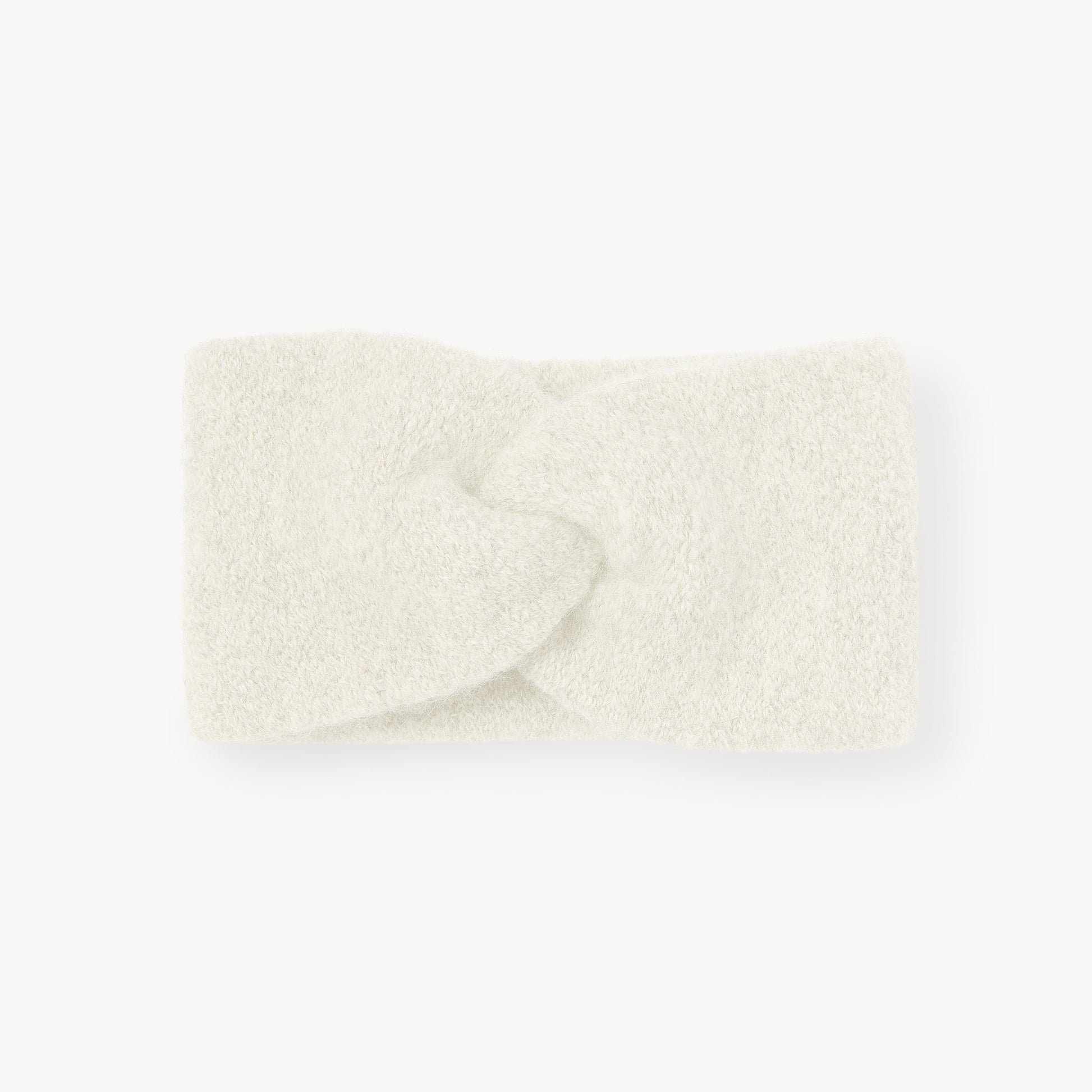 POKOLOKO Baby Alpaca Twisted Headband #color_ivory-headband