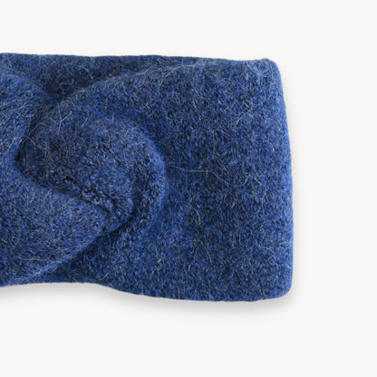 POKOLOKO Baby Alpaca Twisted Headband #color_denim-headband