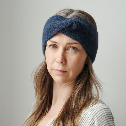 POKOLOKO Baby Alpaca Twisted Headband #color_denim-headband