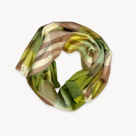 POKOLOKO Alpaca Seamless Check Scarf #color_rustic-apple-check