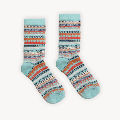 POKOLOKO Crew Alpaca Socks #color_multi-aqua
