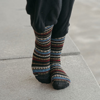 POKOLOKO Crew Alpaca Socks #color_canyon