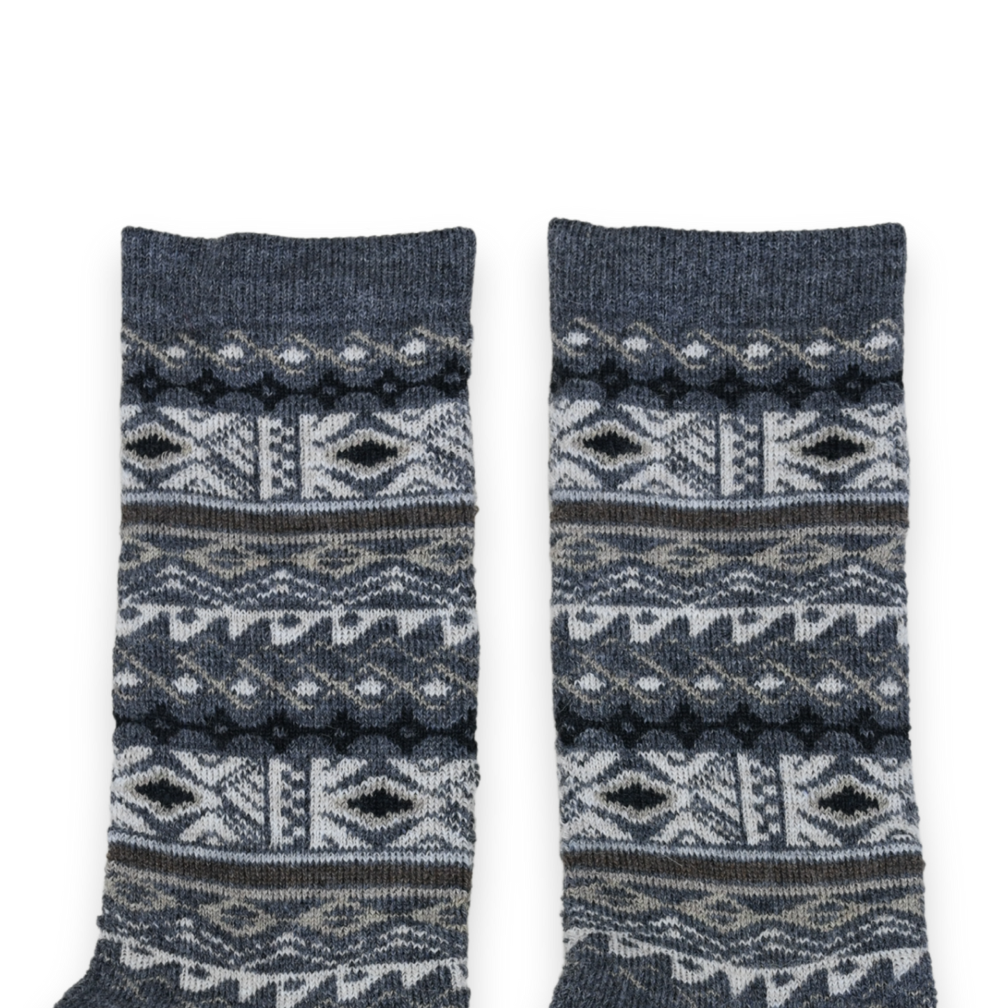 POKOLOKO Thick Print Alpaca Socks #color_rockface