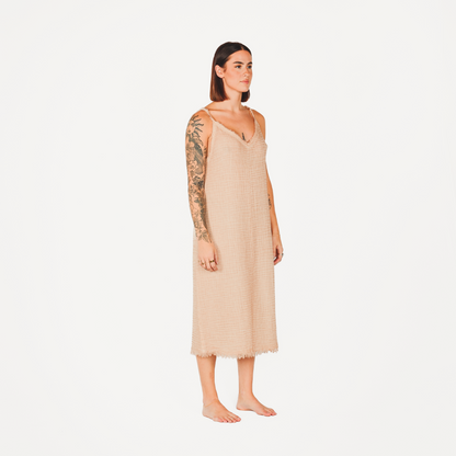 POKOLOKO Crinkle Palazzo Pants #color_crinkle-beige