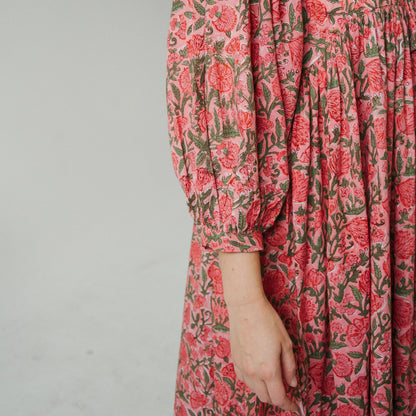 POKOLOKO Mira Midi Dress #color_gulabu-pink
