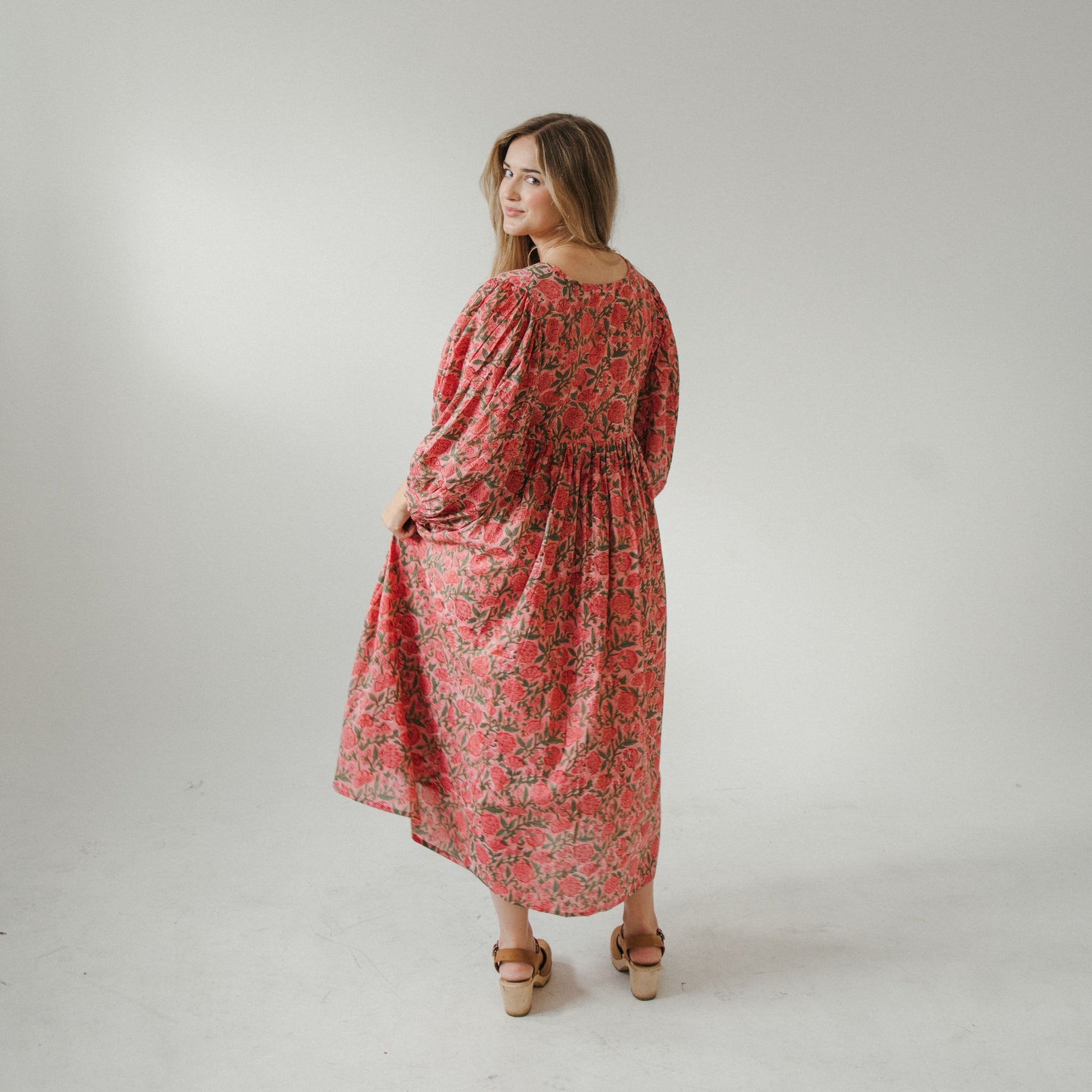 POKOLOKO Mira Midi Dress #color_gulabu-pink