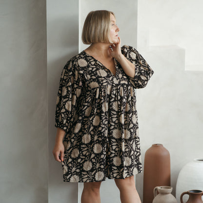 POKOLOKO Mira Mini Dress #color_night-flower