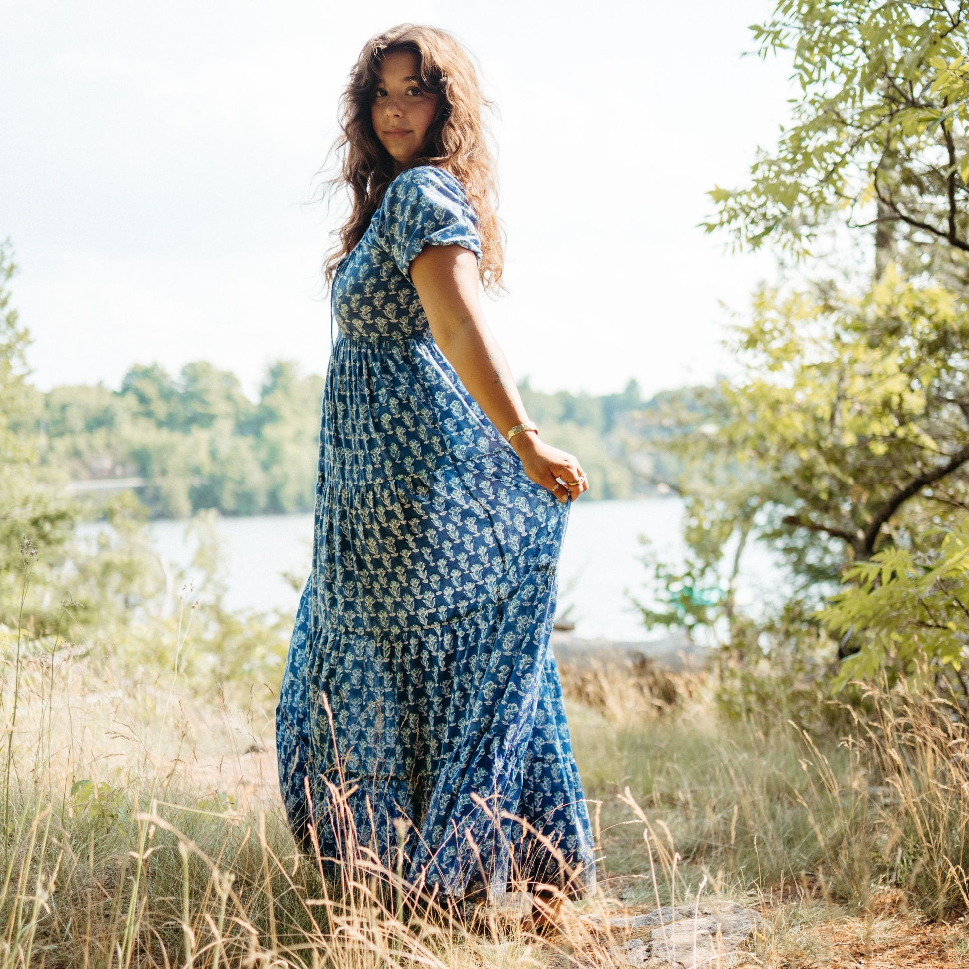 POKOLOKO Tara Maxi Dress #color_sapphire_garden