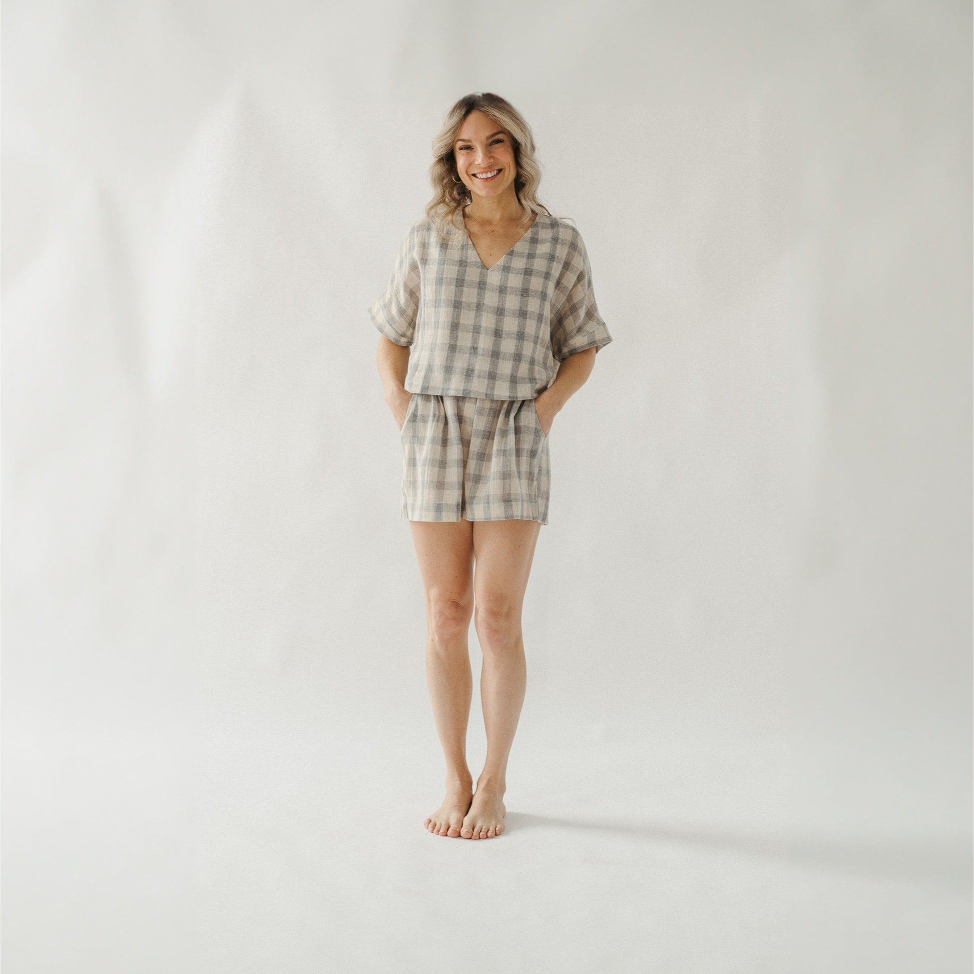 POKOLOKO Plaid Shorts