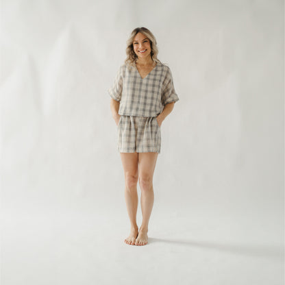POKOLOKO Plaid Shorts