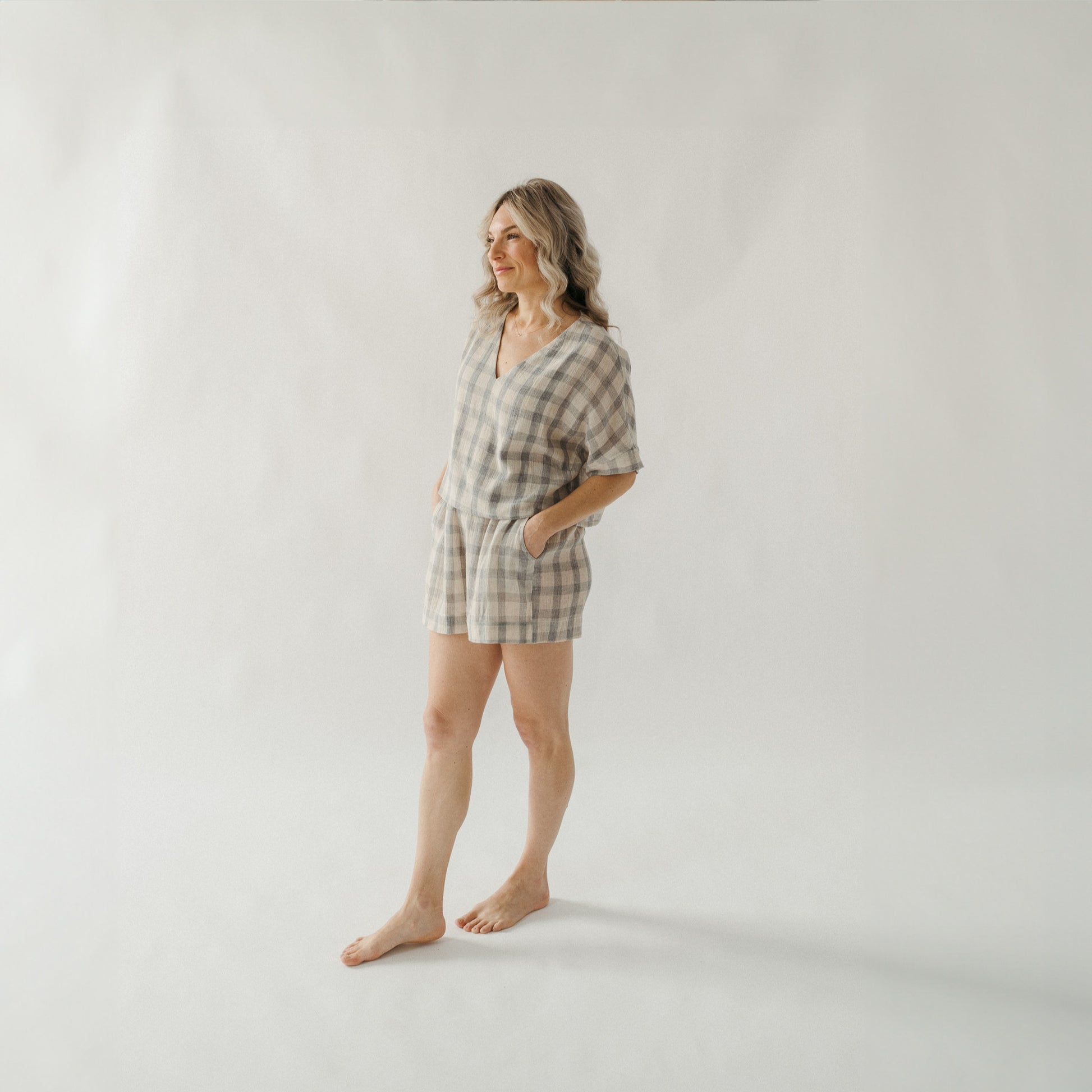 POKOLOKO Plaid Shorts