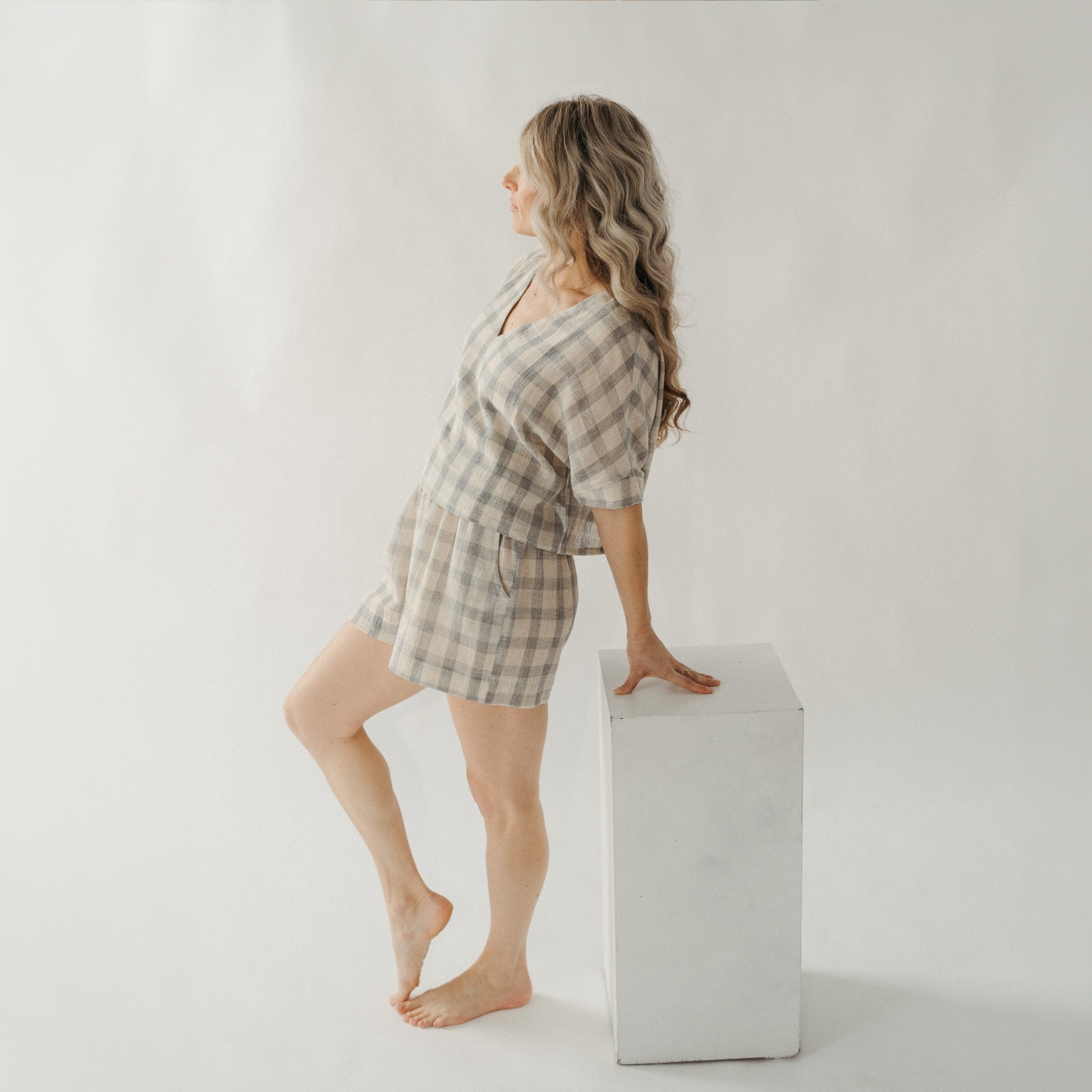 POKOLOKO Plaid Shorts