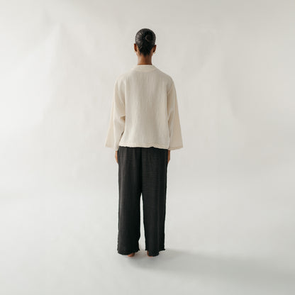 POKOLOKO Crinkle Short Jacket #color_crinkle-cream