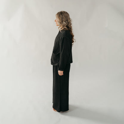 POKOLOKO Crinkle Short Jacket #color_crinkle-black