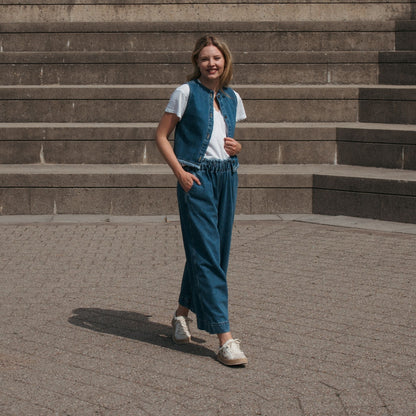 Denim Palazzo Pants