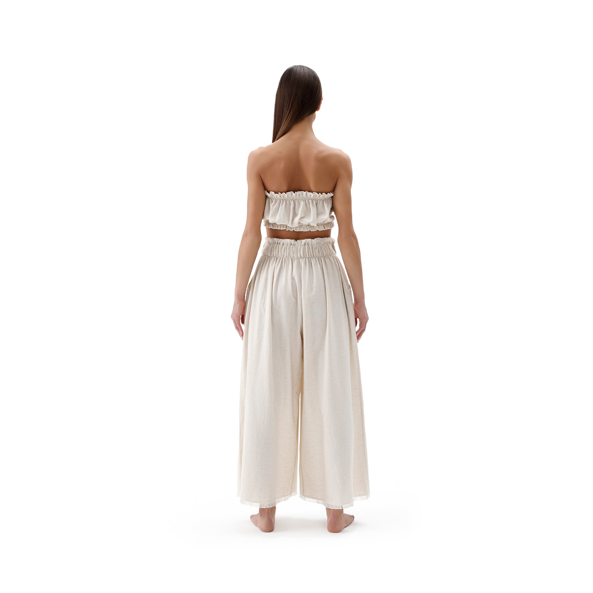 Linen-Cotton Bandeau Top #color_natural