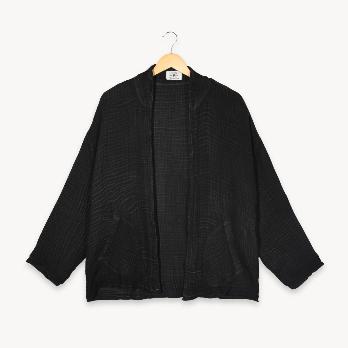 POKOLOKO 4-Layer Crinkle Jacket #color_crinkle-black