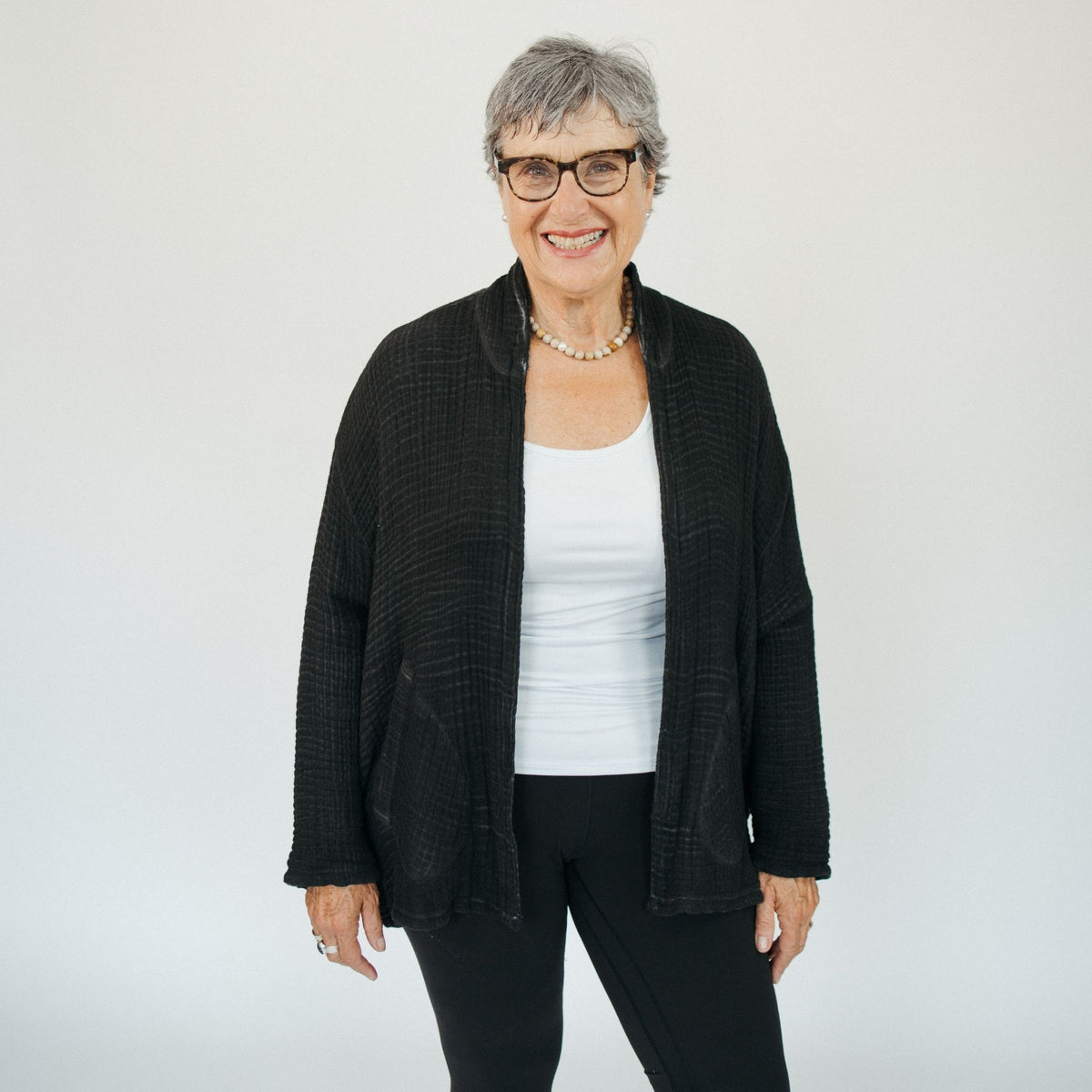 POKOLOKO 4-Layer Crinkle Jacket #color_crinkle-black