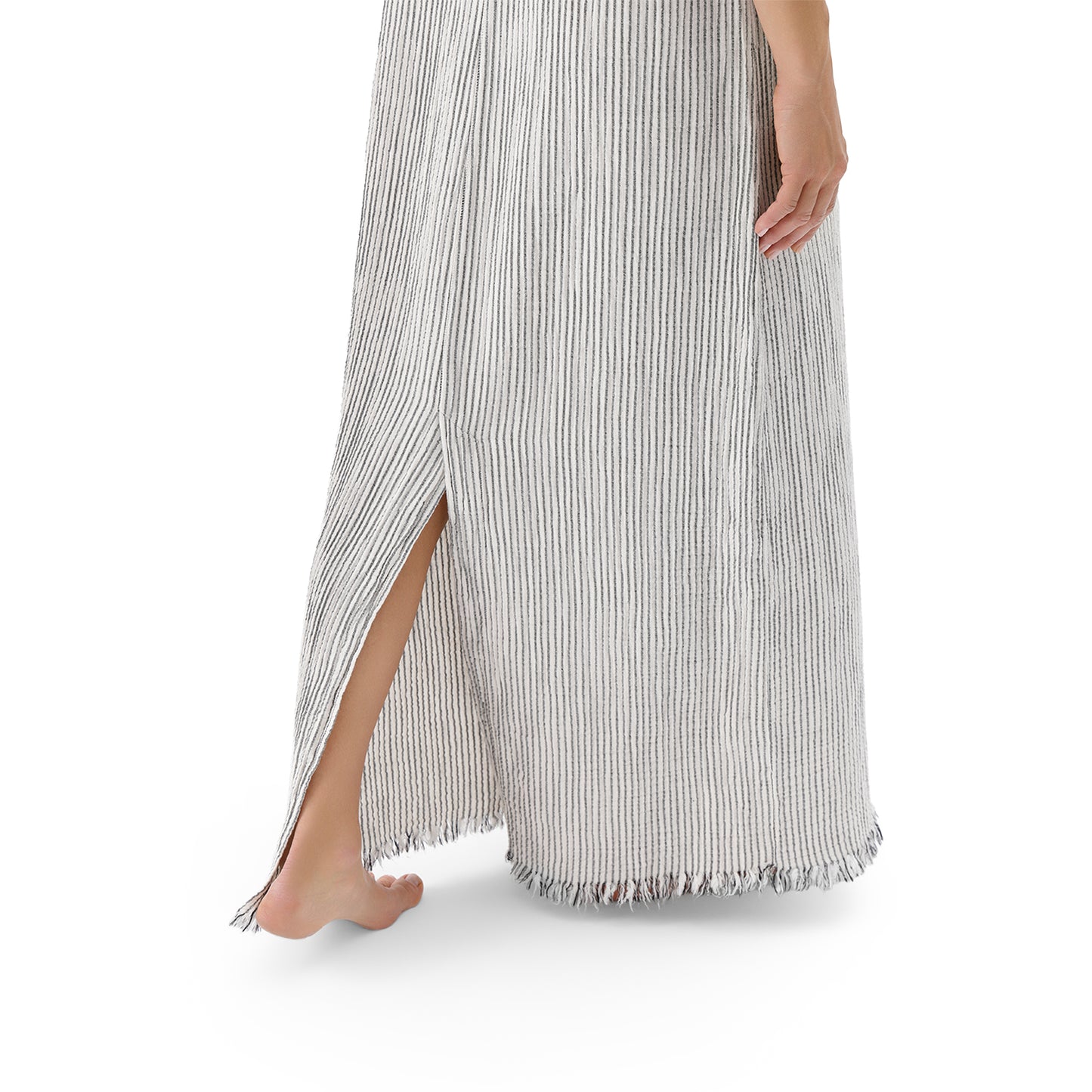 Striped Crinkle Strappy Dress