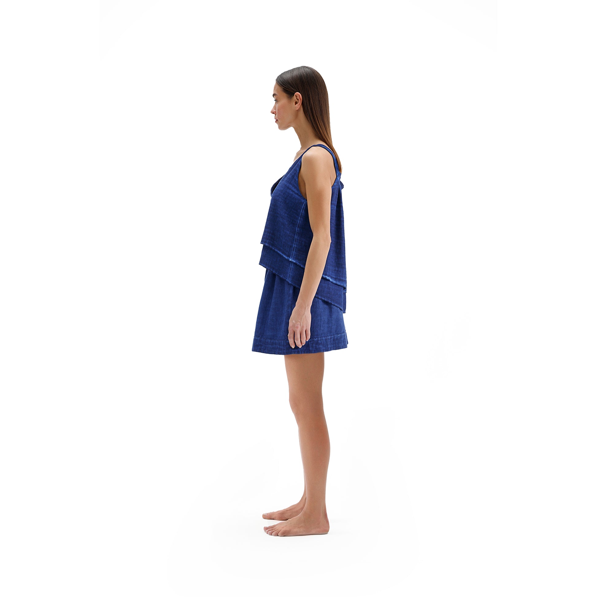 Linen-Cotton Shorts #color_royal