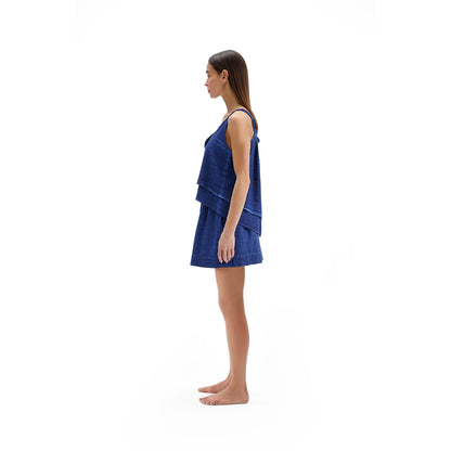 Linen-Cotton Shorts #color_royal