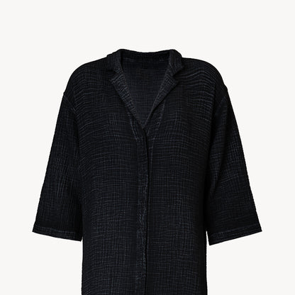 POKOLOKO Crinkle Shirt Dress #color_crinkle-black