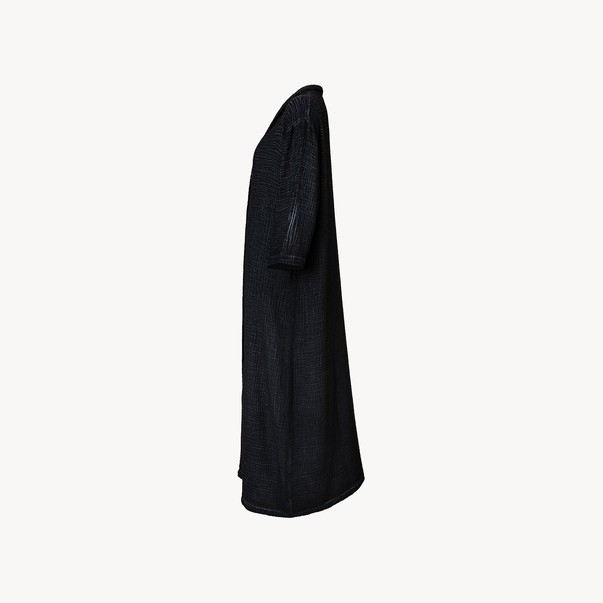 POKOLOKO Crinkle Shirt Dress #color_crinkle-black