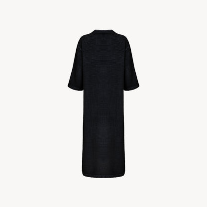 POKOLOKO Crinkle Shirt Dress #color_crinkle-black