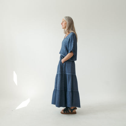POKOLOKO Crinkle Skirt Pants #color_crinkle-denim