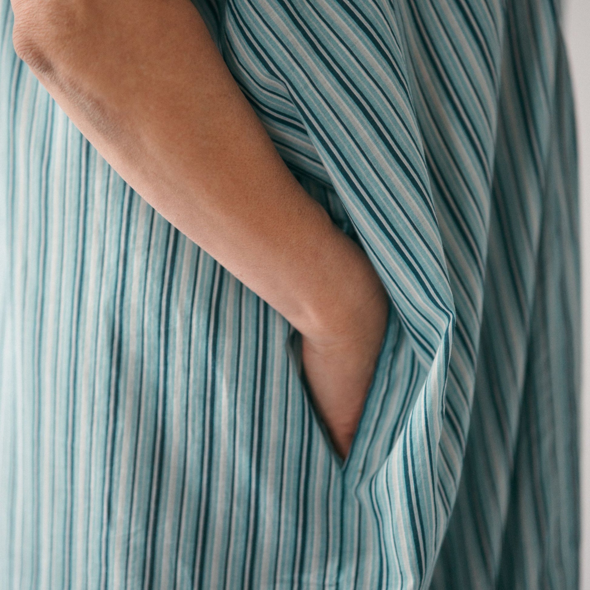POKOLOKO Sol Kaftan #color_turquoise-stripe