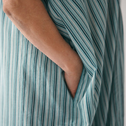 POKOLOKO Sol Kaftan #color_turquoise-stripe